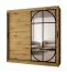 Penderie / Couleur : Chêne artisan / Porte miroir / Détails modernes / 200 x 62 x 200 cm / Armoire à portes coulissantes / 10 compartiments / 2 tringles à vêtements / Finitions haut de gamme