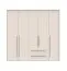 Armoire offrant un espace de rangement suffisant, modèle Neiafu 45, couleur : cachemire, deux tiroirs, dimensions : 226 x 232 x 60 cm, trois tringles à vêtements, système de fermeture en douceur, pieds réglables