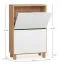 Meuble à chaussures 6 compartiments | 2 portes basculantes | Beige & poignées blanches | 65 x 32 x 90 cm | Pour vestibule