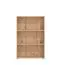 Bibliothèque moderne Knide 03 | Chêne Artisan | 3 compartiments | 107,5 x 70 x 24,5 cm | Finition de qualité
