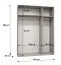 Armoire à portes battantes Korab 122 | 3 portes miroir | Chêne Artisan | 1,5 m largeur | Soft-Close | Poignées noires