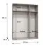 Armoire penderie Eiger 77 | 1 porte miroir | Cachemire | 150 cm | 2 tringles | Poignées or | Fermeture Soft-Close