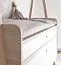 Commode à langer Hildrid 03 | Acacia et blanc | 185 x 98 x 64 cm | Design moderne et stable