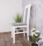 Fauteuil de salle à manger classique Nasran, rembourrage gris, hauteur d'assise de 47 cm, hêtre massif robuste en blanc, durable, matériau de qualité supérieure