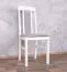Fauteuil de salle à manger classique Nasran, rembourrage gris, hauteur d'assise de 47 cm, hêtre massif robuste en blanc, durable, matériau de qualité supérieure