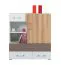 Commode chambre ado "Lian" 10 | 100 x 90 x 40 cm | Hellbraun, blanc, cappuccino | Design moderne