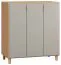Commode design Nanez 06 | Chêne et gris | 100 x 90 x 47 cm | Style scandinave élégant