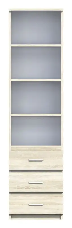 Étagère Pamulang 02, couleur : Chêne de Sonoma - Dimensions : 200 x 52 x 40 cm (H x L x P)