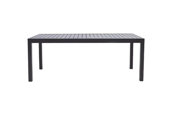 Table de salle à manger Boston extensible en aluminium - Couleur : Anthracite, Longueur : 2000 / 2940 mm, Largeur : 900 mm, Hauteur : 750 mm