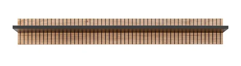 Étagère murale design Nordkapp 07 | Hickory Jackson & Noir | 20 x 160 x 25 cm