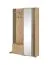 Vestiaire moderne avec porte miroir Leeds 01, Couleur : Chêne Artisan / Noir - Dimensions : 192 x 131 x 40 cm (H x L x P)