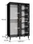 Armoire à portes coulissantes avec deux barres de penderie Jotunheimen 40, couleur : noir - Dimensions : 208 x 120,5 x 62 cm (H x L x P)