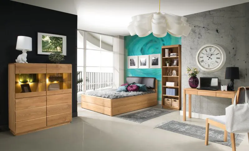 Chambre complète Fazenda 5 pièces | Design moderne | Espace optimisé | Chêne naturel partiellement massif