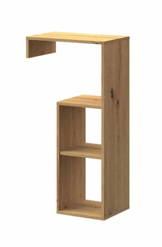 Étagère Garian 16 pour chambre ado | Finition chêne | 98 x 50 x 30 cm