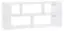 Étagère Minnea 44, couleur : blanc - Dimensions : 71 x 168 x 41 cm (H x L x P)