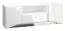 Sydfalster 03 Meuble bas TV, couleur : Blanc / Blanc brillant - Dimensions : 56 x 160 x 41 cm (H x L x P), avec 2 portes, 1 tiroir et 5 compartiments