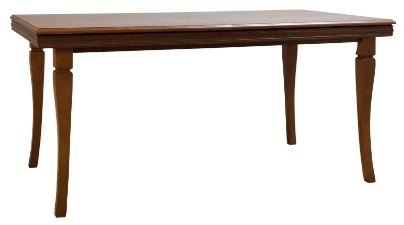 Table de salle à manger à ralonge Sentis 22, Couleur : Brun foncé - 160 - 203 x 90 cm (l x p)