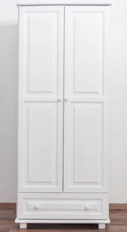 Armoire multi-usages d'angle Pin massif, Couleur: Blanc 190x80x60 cm Abbildung