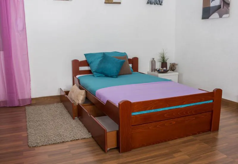 Lit Hêtre massif 120 x 200 cm Cerise Abbildung