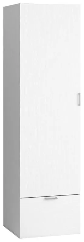 Armoire penderie Minnea 11 blanche | 206 x 58 x 42 cm | Design moderne et fonctionnel