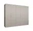Armoire penderie 2,5 m Korab 43 | Cinq portes | Finition cachemire | Soft-Close | Poignées couleur cachemireées