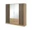 Armoire avec miroir Leeds 12, Couleur : Chêne Artisan - Dimensions : 200 x 206 x 51 cm (H x L x P)