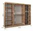 Armoire penderie Aletschhorn 24 | Portes coulissantes miroirs | Beige sable | 2,5 m large | 10 compartiments