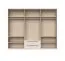 Grande armoire à six portes Neiafu 22, couleur : cachemire, dimensions : 224 x 272 x 56 cm, pieds réglables, deux tiroirs, pour chambre à coucher