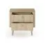 Table de nuit 2 tiroirs Bouzid 05 | Chêne barista | Pieds bois | 57 x 63 x 38 cm | Chambre