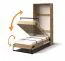 Lit armoire vertical Sirte 15 | Chêne et blanc mat | Couchage 90 x 200 cm | Design moderne