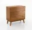 Ensemble de chambre à coucher I Engordany / 5 pièces / Couleur : Chêne rustique / Hêtre massif / laqué / 2 tables de chevet / 1 lit double / 1 commode / 1 armoire / Finition haut de gamme