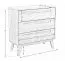 Ensemble de chambre à coucher D Engordany / 5 pièces / Couleur : Hêtre / Hêtre massif / Laqué / 2 tables de chevet / 1 lit double / 1 commode / 1 armoire / Finition haut de gamme