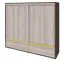 Armoire Kerema 15 | Noyer, Orme & Jaune | 120 x 130 x 41 cm | Design moderne et spacieux