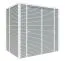 Abri de jardin en bois gris clair, Cabane de jardin en éléments, armoire à outils, 2,08 x 1,57 mètres, toit plat, double porte en bois massif