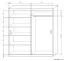 200 cm de large Armoire avec 6 casiers et 2 portes | Couleur: Optique-Wengé Abbildung