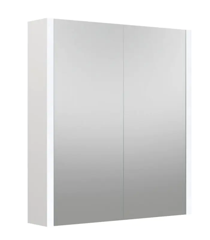 Salle de bains - Armoire de toilette Malegaon 01, Couleur : Blanc mat - Dimensions : 65 x 58 x 12 cm (h x l x p)