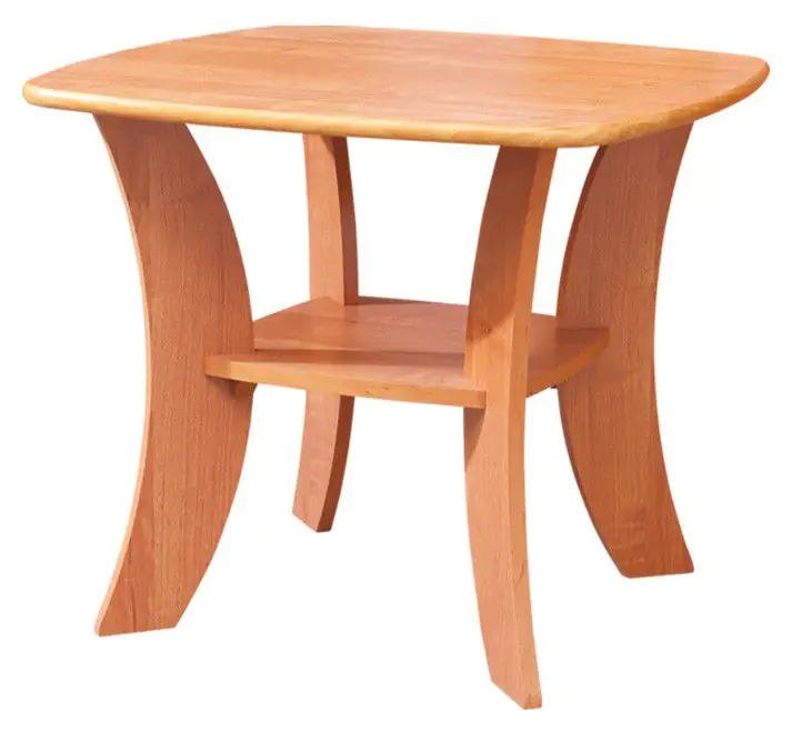 Table basse Grogol 15, Couleur : Aulne - Dimensions : 68 x 68 x 57 cm (L x P x H)