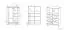 Vitrine Orivesi 07, Couleur : Blanc - Dimensions : 140 x 92 x 42 cm (h x l x p), avec 2 portes et 8 compartiments