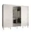 Grande armoire avec une porte miroir Jotunheimen 59, couleur : blanc - dimensions : 208 x 250,5 x 62 cm (h x l x p)