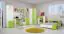 Commode basse pour chambre d'adolescents Namur 21, Couleur : Vert / Beige - Dimensions : 30 x 30 x 214 cm (H x L x P)
