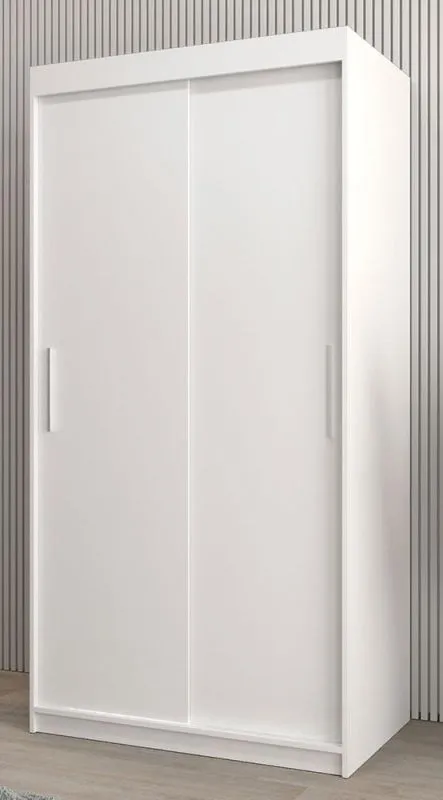 Chambre à coucher - Armoire, Couleur: Blanc mat - Dimensions: 200 x 100 x 62 cm ( H x B x T) Abbildung