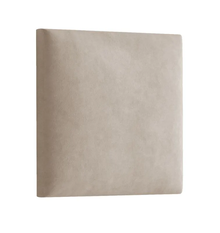 Panneaux rembourrés, lot de 10, couleur : marron clair, revêtement : velours, dimensions : 38 x 40 cm