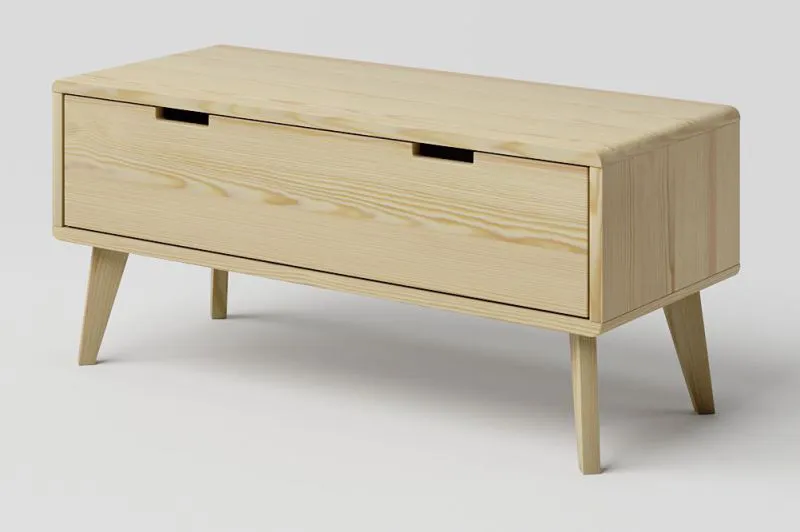 Commode en pin massif naturel Aurornis 30 | 44 x 96 x 40 cm | Design moderne et rangement pratique