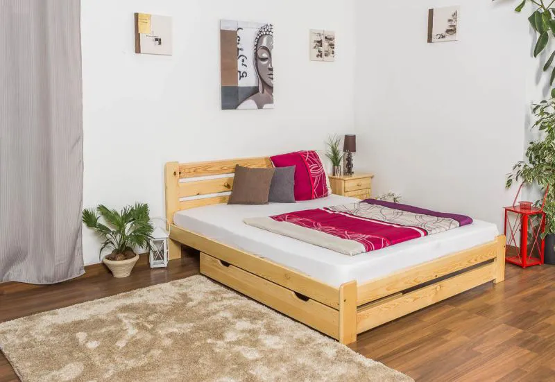 Lit Pin 160 x 200 cm Naturel Abbildung