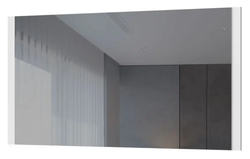 Miroir Faleasiu 20, Couleur : Blanc - Dimensions : 65 x 123 x 2 cm (H x L x P)