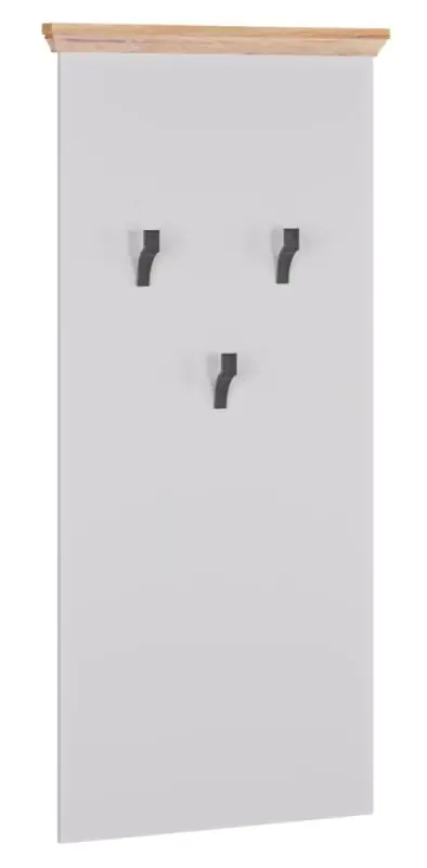 Vestiaire Cuenca 08, Couleur : Chêne / Blanc - Dimensions : 138 x 60 x 6 cm (H x L x P)