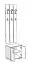 Armoire vestiaire blanc Potes 02 | 2 portes, 6 patères | 209 x 50 x 37 cm | Design moderne