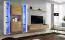 Mur de salon au design raffiné Balestrand 252, Couleur : Blanc / Chêne Wotan - dimensions : 180 x 330 x 40 cm (h x l x p), avec cinq portes