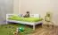 lit d'enfant / lit de jeunesse en bois de pin massif,, laqué blanc A5, sommier à lattes inclus - Dimensions 120 x 200 cm
