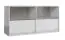 Commode Alwiru 01, couleur : pin blanc / gris - 75 x 142 x 44 cm (h x l x p)